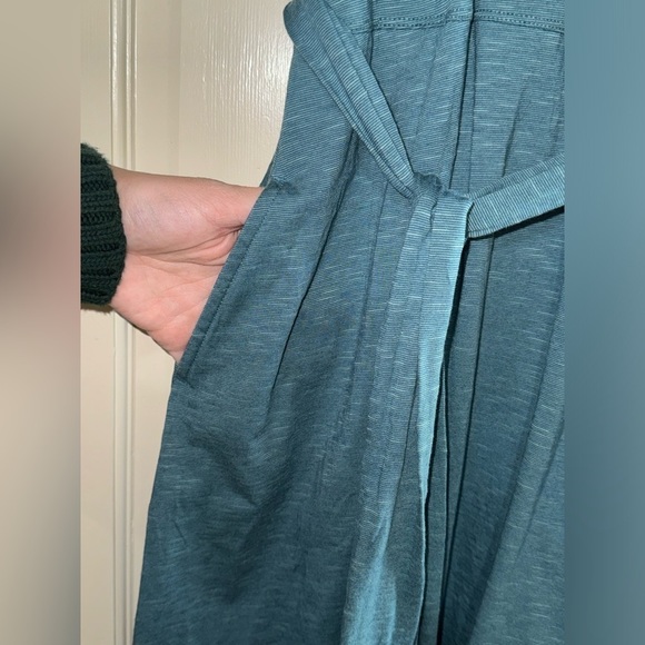 Toad & Co Cue Wrap Sleeveless Dress Teal Size Medium - Picture 5 of 8